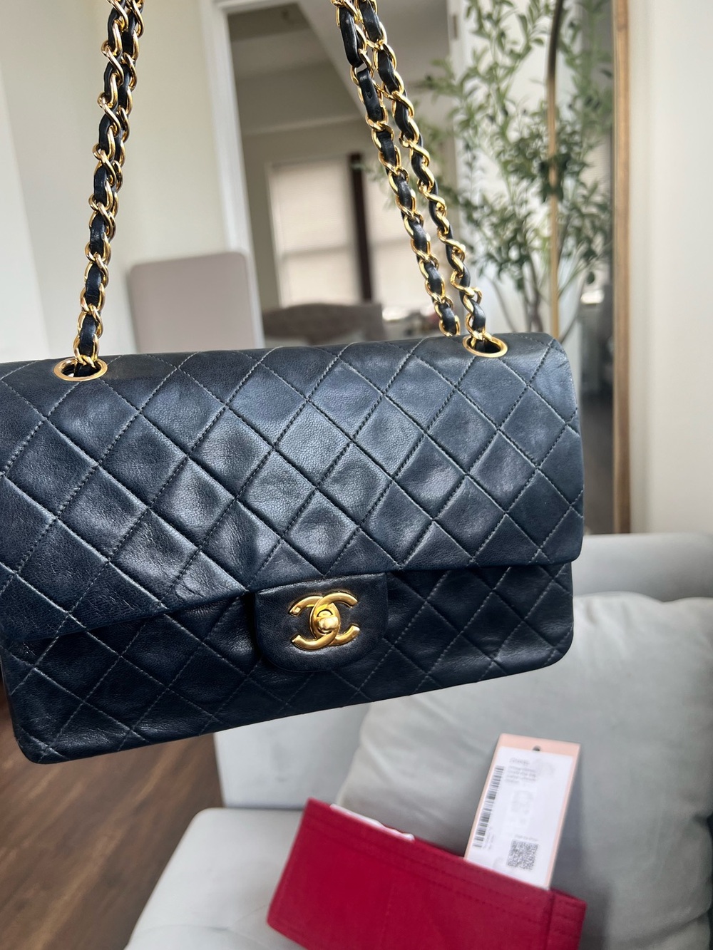 Vintage Chanel Classic Double Flap Lambskin Bag - Picture 3 of 16